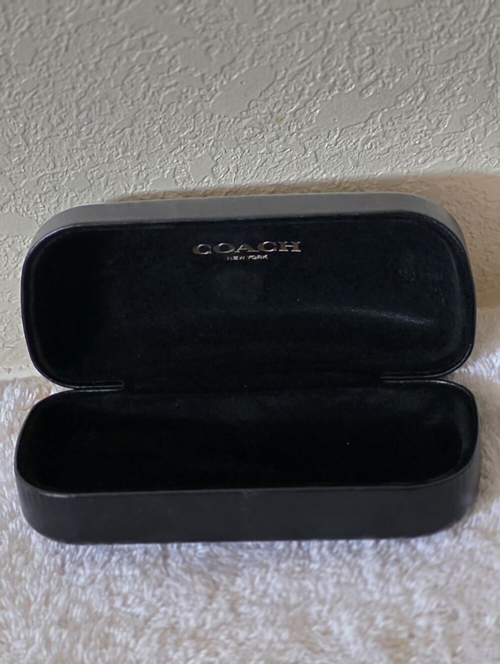 Coach Black Eyewear Case with Branded Interior